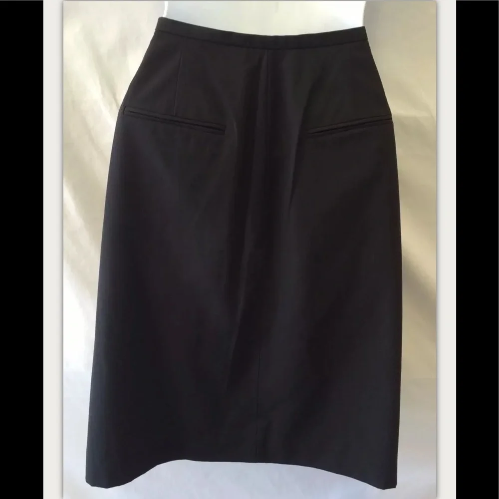 BANANA REPUBLIC Skirt A Line Preppy Black Cotton New
